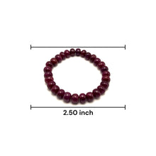 Natural Ruby Bracelet | Smooth 7–9mm Rondelle Beads 28 Pcs 140 Carats | Rich Crimson Red VVS Clarity | High-Clarity Gemstone Jewelry