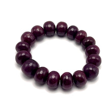Natural Ruby Bracelet | Smooth 12-14mm Rondelle Beads 17 Pcs 345 Carats | Deep Scarlet Red VVS Clarity | Beaded Gemstone Jewelry
