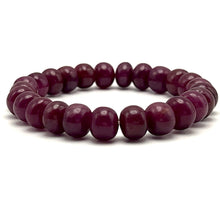 Natural Ruby Bracelet | Smooth 8-9mm Rondelle Beads 25 Pcs 161 Carats | Burgundy Red VVS Clarity | Precious Gemstone Jewelry