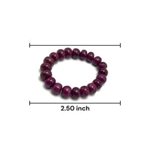 Natural Ruby Bracelet | Smooth 10–12mm Rondelle Beads 20 Pcs 229 Carats | Burgundy Red VVS |  Genuine Gemstone Jewelry