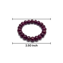 Natural Ruby Bracelet | Smooth 10-12mm Rondelle Beads 21 Pcs 230 Carats | Crimson Red VVS Clarity | For Her Precious Gemstone Jewelry