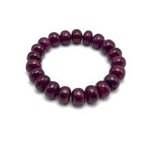 Natural Ruby Bracelet | Smooth 10-12mm Rondelle Beads 21 Pcs 230 Carats | Crimson Red VVS Clarity | For Her Precious Gemstone Jewelry