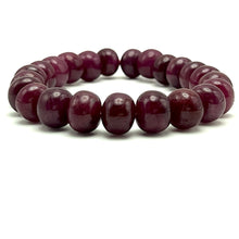 Natural Ruby Bracelet  | Smooth 10-11mm Rondelle | 23 Pcs 228 Carats | Crimson Red VVS Clarity | Classic Gemstone Jewelry