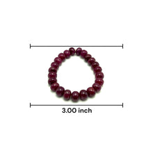 Natural Ruby Bracelet  | Smooth 10-11mm Rondelle | 23 Pcs 228 Carats | Crimson Red VVS Clarity | Classic Gemstone Jewelry
