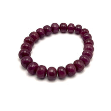 Natural Lustrous Ruby Bracelet | Smooth 9–11mm Rondelle Beads 23 Pcs 191 Carats | Burgundy Red VVS Clarity | High Quality Gemstone Jewelry