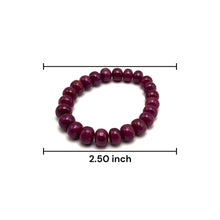Natural Lustrous Ruby Bracelet | Smooth 9–11mm Rondelle Beads 23 Pcs 191 Carats | Burgundy Red VVS Clarity | High Quality Gemstone Jewelry