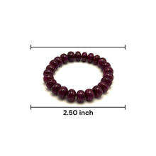 Natural Ruby Bracelet | Smooth 10-11mm Rondelle Beads | 24 Pcs 215 Carats | Crimson Red VVS Clarity | Unisex Gemstone Jewelry