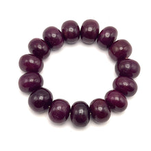 Natural Ruby Bracelet | Smooth 15–16mm Rondelle Beads 15 Pcs 448 Carats | Scarlet Red VVS Clarity | Fine Gemstone Jewelry