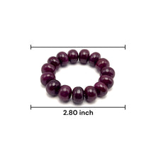 Natural Ruby Bracelet | Smooth 15–16mm Rondelle Beads 15 Pcs 448 Carats | Scarlet Red VVS Clarity | Fine Gemstone Jewelry