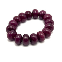 Natural Ruby Bracelet | Smooth 15–16mm Rondelle Beads 16 Pcs 486 Carats | Crimson Red VVS Clarity | Precious Gemstone Jewelry