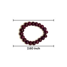 Natural Ruby Bracelet | Smooth 11-12mm Rondelle Beads 20 Pcs 245 Carats | Crimson Red VVS Clarity | July Birthstone Gemstone Jewelry