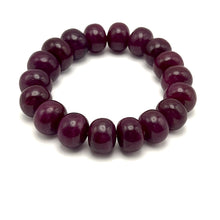 Natural Ruby Bracelet | Smooth 13-15mm Rondelle Beads 18 Pcs 364 Carats | Crimson Red VVS Clarity | Birthstone Gemstone Jewelry