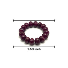 Handmade Natural Ruby 412 Carats Bracelet | Smooth 14-15mm Rondelle Beads 16 Pcs | Crimson Red VVS Clarity | High Value Gemstone Jewelry