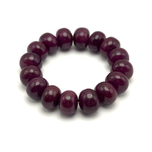 Handmade Natural Ruby 412 Carats Bracelet | Smooth 14-15mm Rondelle Beads 16 Pcs | Crimson Red VVS Clarity | High Value Gemstone Jewelry