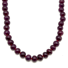 Natural Ruby Necklace Collector Grade Smooth Rondelle 11-12mm VVS Clarity Crimson Color Bold Gemstone Jewelry For Root Chakra Balance & Energy Flow