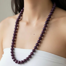 Natural Ruby Heirloom Necklace Statement Rondelle 11-13mm Plain Cut VVS Clarity Crimson Color Gemstone Jewelry For Strength, Protection & Stability