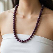 Majestic Natural Ruby Necklace Rondelle 11-14mm Plain Cut VVS Clarity Crimson Color Gemstone Jewelry For Power, Prosperity & Protection