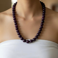 Natural Ruby Regal Necklace Rondelle 12-19mm Plain Cut VVS Clarity Crimson Color Gemstone Jewelry For Bold Energy & Root Chakra Strength