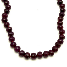 Elegant Natural Ruby Rondelle Necklace Large 10-11mm Plain Cut VVS Clarity Crimson Color Gemstone Jewelry For Leadership, Strength & Success