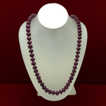 Sovereign Natural Ruby Rondelle Necklace Large 9-11mm Plain Cut VVS Clarity Crimson Color Gemstone Jewelry For Grounding, Stability & Inner Power