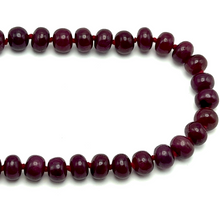 Natural Ruby Gemstone Necklace | Smooth 9-11mm Rondelle Beads 80 Pcs 739 Carats | Rich Crimson Red VVS Clarity | 27 Inch Luxury Precious Jewelry