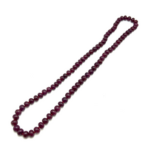 Natural Ruby Gemstone Necklace | Smooth 9-11mm Rondelle Beads 80 Pcs 739 Carats | Rich Crimson Red VVS Clarity | 27 Inch Luxury Precious Jewelry