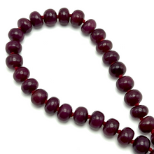 Natural Ruby Gemstone Necklace | Smooth 9-11mm Rondelle Beads 80 Pcs 739 Carats | Rich Crimson Red VVS Clarity | 27 Inch Luxury Precious Jewelry