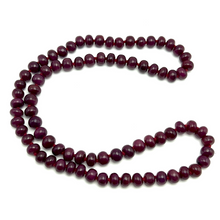 Natural Ruby Gemstone Necklace | Smooth 9-11mm Rondelle Beads 80 Pcs 739 Carats | Rich Crimson Red VVS Clarity | 27 Inch Luxury Precious Jewelry