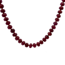 Natural Ruby Gemstone Necklace | Smooth 9-11mm Rondelle Beads 80 Pcs 739 Carats | Rich Crimson Red VVS Clarity | 27 Inch Luxury Precious Jewelry