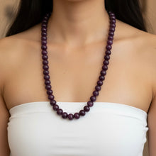 Natural Ruby Collector Grade 26 Inch Necklace Statement Rondelle 12-16mm Plain Cut VVS Clarity Crimson Color Gemstone Jewelry For Protection, Courage & Vitality