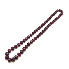 Natural Genuine Ruby Necklace | Rondelle Smooth 12-16mm Beads 58 Pcs 1292 Carats | Crimson Red VVS Clarity | 26 Inch High-Value Precious Gemstone Jewelry