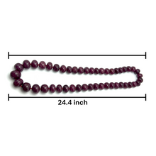 Royal Treasury Natural Ruby Necklace Ultra Statement Rondelle 15-21mm Plain Cut VVS Clarity Crimson Color Gemstone Jewelry For Leadership, Abundance & Confidence