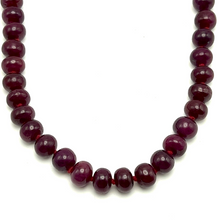 Majestic Natural Ruby Rondelle Necklace Bold 11-12mm Plain Cut VVS Clarity Scarlet Color Gemstone Jewelry For Vitality, Drive & Determination