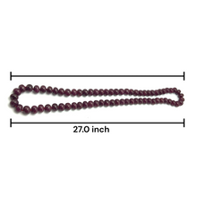 Natural Ruby Opera Necklace | Smooth 12-13mm Rondelle Beads 69 Pcs 1067 Carats | Scarlet Red VVS Clarity | 27 Inch Handmade Gemstone Jewelry