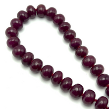 Natural Ruby Opera Necklace | Smooth 12-13mm Rondelle Beads 69 Pcs 1067 Carats | Scarlet Red VVS Clarity | 27 Inch Handmade Gemstone Jewelry