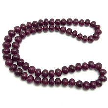 Natural Ruby Opera Necklace | Smooth 12-13mm Rondelle Beads 69 Pcs 1067 Carats | Scarlet Red VVS Clarity | 27 Inch Handmade Gemstone Jewelry