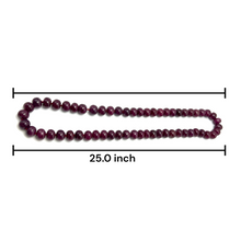 Natural Genuine  Ruby Necklace | Smooth 14-15mm Rondelle Beads 56 Pieces 1352 Carats | Deep Crimson Red VVS Quality | 25 Inch Fine Gemstone Jewelry
