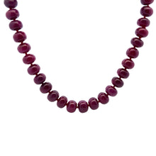 Natural Genuine  Ruby Necklace | Smooth 14-15mm Rondelle Beads 56 Pieces 1352 Carats | Deep Crimson Red VVS Quality | 25 Inch Fine Gemstone Jewelry