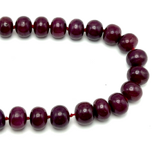 Natural Genuine  Ruby Necklace | Smooth 14-15mm Rondelle Beads 56 Pieces 1352 Carats | Deep Crimson Red VVS Quality | 25 Inch Fine Gemstone Jewelry