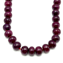 Natural Ruby Couture Necklace Statement Rondelle 14-15mm Plain Cut VVS Clarity Crimson Color Gemstone Jewelry For Prosperity, Recognition & Protection