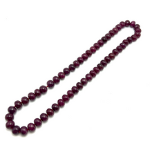 Natural Genuine  Ruby Necklace | Smooth 14-15mm Rondelle Beads 56 Pieces 1352 Carats | Deep Crimson Red VVS Quality | 25 Inch Fine Gemstone Jewelry