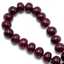 Natural Genuine  Ruby Necklace | Smooth 14-15mm Rondelle Beads 56 Pieces 1352 Carats | Deep Crimson Red VVS Quality | 25 Inch Fine Gemstone Jewelry