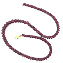 Natural Ruby Rondelle 5mm Facet Cut Beads Precious Necklace