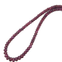 Natural Ruby Rondelle 5mm Facet Cut Beads Precious Necklace