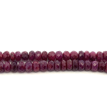 Natural Ruby Rondelle 5mm Facet Cut Beads Precious Necklace