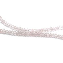 Natural Rose Quartz Rondelle Facet Cut Beads Precious Necklace