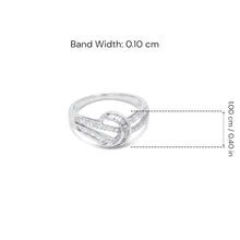 18K White Gold Knot Buckle Statement Ring | Natural Diamond Baguette & Pavé Crisscross Swirl Design