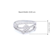 18K White Gold Geometric Cluster Statement Ring | Natural Diamond | Square Prong-Set Architectural Jewelry