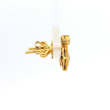18K Yellow Gold Natural Sapphire & Diamond Stud Earrings | Contemporary Square Block Cluster Jewelry
