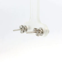 18K White Gold Natural Round Diamond Stud Earrings | Minimal Bezel Set | Timeless Everyday Wear